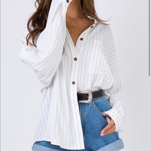 Oversized striped shirt